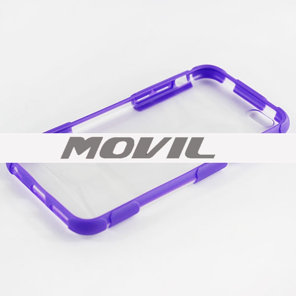 NP-1910 doble color TPU transparente funda para iPhone  6-2